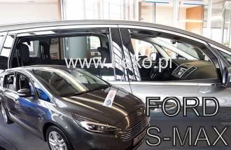 ΑΝΕΜΟΘΡΑΥΣΤΕΣ ΓΙΑ FORD S-MAX 2016+ ΣΕΤ ΑΥΤΟΚΙΝΗΤΟΥ ΑΠΟ ΕΥΚΑΜΠΤΟ ΦΙΜΕ ΠΛΑΣΤΙΚΟ HEKO - 4 ΤΕΜ.