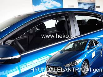 ΑΝΕΜΟΘΡΑΥΣΤΕΣ ΓΙΑ HYUNDAI ELANTRA 4D 2016+ ΣΕΤ ΑΥΤΟΚΙΝΗΤΟΥ ΑΠΟ ΕΥΚΑΜΠΤΟ ΦΙΜΕ ΠΛΑΣΤΙΚΟ HEKO - 4 ΤΕΜ.