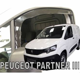 ΑΝΕΜΟΘΡΑΥΣΤΕΣ ΓΙΑ PEUGEOT PARTNER III 2D / PEUGEOT RIFTER 4D/5D / CITROEN BERLINGO III 4D/5D / OPEL COMBO E 4D/5D LOV 2018+/TOYOTA PROACE CITY 2018+ ΖΕΥΓΑΡΙ ΑΠΟ ΕΥΚΑΜΠΤΟ ΦΙΜΕ ΠΛΑΣΤΙΚΟ HEKO - 2 ΤΕΜ.