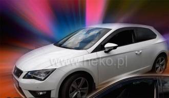 ΑΝΕΜΟΘΡΑΥΣΤΕΣ ΓΙΑ SEAT LEON 3 3D 2013R+  ΖΕΥΓΑΡΙ ΑΥΤΟΚΙΝΗΤΟΥ ΑΠΟ ΕΥΚΑΜΠΤΟ ΦΙΜΕ ΠΛΑΣΤΙΚΟ HEKO - 2 ΤΕΜ.