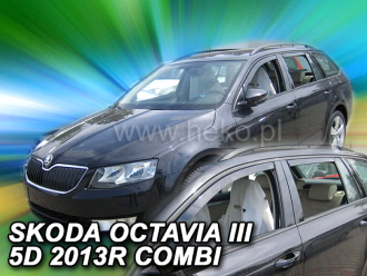 ΑΝΕΜΟΘΡΑΥΣΤΕΣ ΓΙΑ SKODA OCTAVIA III 5D COMBI 2013-2020 ΣΕΤ ΑΥΤΟΚΙΝΗΤΟΥ ΑΠΟ ΕΥΚΑΜΠΤΟ ΦΙΜΕ ΠΛΑΣΤΙΚΟ HEKO - 4 ΤΕΜ.