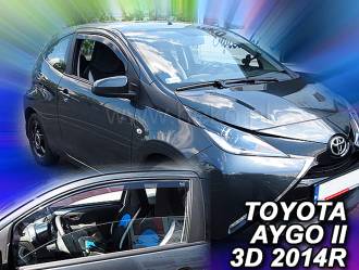 ΑΝΕΜΟΘΡΑΥΣΤΕΣ ΓΙΑ TOYOTA AYGO 3D 2014+   ΖΕΥΓΑΡΙ ΑΥΤΟΚΙΝΗΤΟΥ ΑΠΟ ΕΥΚΑΜΠΤΟ ΦΙΜΕ ΠΛΑΣΤΙΚΟ HEKO - 2 ΤΕΜ.