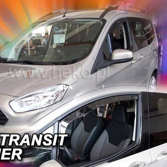 ΑΝΕΜΟΘΡΑΥΣΤΕΣ ΓΙΑ FORD TRANSIT COURIER 2D/4D 2014-2023  / TOURNEO COURIER 2D/4D 2014-2023 ΖΕΥΓΑΡΙ ΑΠΟ ΕΥΚΑΜΠΤΟ ΦΙΜΕ ΠΛΑΣΤΙΚΟ HEKO - 2 ΤΕΜ.