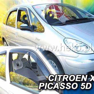 ΑΝΕΜΟΘΡΑΥΣΤΕΣ ΓΙΑ CITROEN XSARA PICASSO 5D 1999-2012 ΖΕΥΓΑΡΙ ΑΠΟ ΕΥΚΑΜΠΤΟ ΦΙΜΕ ΠΛΑΣΤΙΚΟ HEKO - 2 ΤΕΜ.