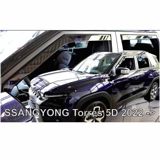 ΑΝΕΜΟΘΡΑΥΣΤΕΣ ΓΙΑ SSANGYONG TORRES 5D 2022+ ΖΕΥΓΑΡΙ ΑΠΟ ΕΥΚΑΜΠΤΟ ΦΙΜΕ ΠΛΑΣΤΙΚΟ HEKO - 2 ΤΕΜ.