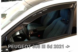 ΑΝΕΜΟΘΡΑΥΣΤΕΣ ΓΙΑ PEUGEOT 308 5D 2021+ / OPEL ASTRA L 5D 2021+ ΖΕΥΓΑΡΙ ΑΠΟ ΕΥΚΑΜΠΤΟ ΦΙΜΕ ΠΛΑΣΤΙΚΟ HEKO - 2 ΤΕΜ.