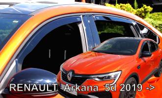 ΑΝΕΜΟΘΡΑΥΣΤΕΣ ΓΙΑ RENAULT ARKANA 5D 2019+  ΣΕΤ ΑΥΤΟΚΙΝΗΤΟΥ ΑΠΟ ΕΥΚΑΜΠΤΟ ΦΙΜΕ ΠΛΑΣΤΙΚΟ HEKO - 4 ΤΕΜ.