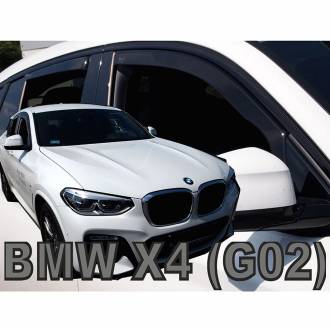 ΑΝΕΜΟΘΡΑΥΣΤΕΣ ΓΙΑ BMW X4 G02 5D 2018+ ΣΕΤ ΑΥΤΟΚΙΝΗΤΟΥ ΑΠΟ ΕΥΚΑΜΠΤΟ ΦΙΜΕ ΠΛΑΣΤΙΚΟ HEKO - 4 ΤΕΜ.
