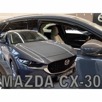 ΑΝΕΜΟΘΡΑΥΣΤΕΣ ΓΙΑ MAZDA CX-30 5D 2019+ ΣΕΤ ΑΥΤΟΚΙΝΗΤΟΥ ΑΠΟ ΕΥΚΑΜΠΤΟ ΦΙΜΕ ΠΛΑΣΤΙΚΟ HEKO - 4 ΤΕΜ.