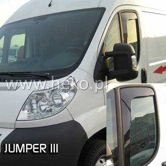 ΑΝΕΜΟΘΡΑΥΣΤΕΣ ΓΙΑ FIAT DUCATO 2006-2020 / CITROEN JUMPER 3 / PEUGEOT BOXER ΖΕΥΓΑΡΙ ΑΠΟ ΕΥΚΑΜΠΤΟ ΦΙΜΕ ΠΛΑΣΤΙΚΟ HEKO - 2 ΤΕΜ.