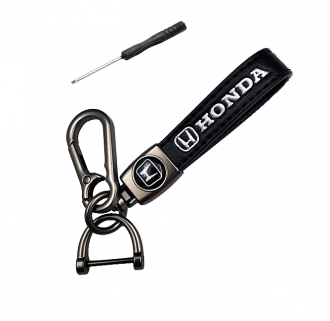 Μπρελόκ Κλειδιών Δερματίνη με Ατσαλένιο Κρίκο και Δώρο Κατσαβιδι - Honda