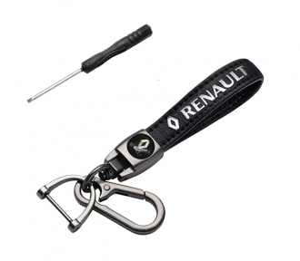 Μπρελόκ Κλειδιών Δερματίνη με Ατσαλένιο Κρίκο και Δώρο Κατσαβιδι - Renault