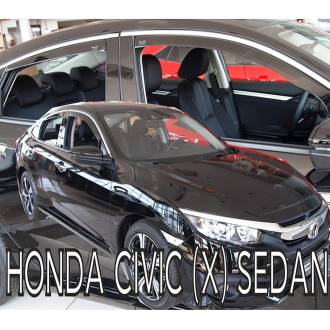 ΑΝΕΜΟΘΡΑΥΣΤΕΣ ΓΙΑ HONDA CIVIC X GEN 4D 2017+ ΣΕΤ ΑΥΤΟΚΙΝΗΤΟΥ ΑΠΟ ΕΥΚΑΜΠΤΟ ΦΙΜΕ ΠΛΑΣΤΙΚΟ HEKO - 4 ΤΕΜ.