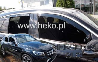 ΑΝΕΜΟΘΡΑΥΣΤΕΣ ΓΙΑ MERCEDES GLC X253 5D 2016+   ΣΕΤ ΑΥΤΟΚΙΝΗΤΟΥ ΑΠΟ ΕΥΚΑΜΠΤΟ ΦΙΜΕ ΠΛΑΣΤΙΚΟ HEKO - 4 ΤΕΜ.