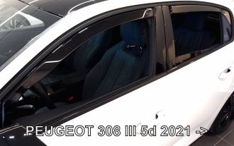 ΑΝΕΜΟΘΡΑΥΣΤΕΣ ΓΙΑ PEUGEOT 308 5D 2021+ ΣΕΤ ΑΥΤΟΚΙΝΗΤΟΥ ΑΠΟ ΕΥΚΑΜΠΤΟ ΦΙΜΕ ΠΛΑΣΤΙΚΟ HEKO - 4 ΤΕΜ.