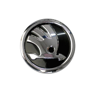 Σήμα Skoda Αυτοκόλλητο με Pins Κουμπωτό 7.9cm