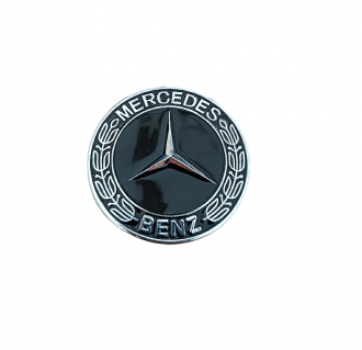 Σήμα Mercedes Μαύρο Κουμπωτό 5.7cm
