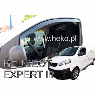 ΑΝΕΜΟΘΡΑΥΣΤΕΣ ΓΙΑ CITROEN JUMPY 3 / SPACETOURER / TOYOTA PROACE 2 / PEUGEOT EXPERT 3 / TRAVELLER 2016+ / OPEL VIVARO 3 2019+ ΖΕΥΓΑΡΙ VAN ΑΠΟ ΕΥΚΑΜΠΤΟ ΦΙΜΕ ΠΛΑΣΤΙΚΟ HEKO - 2 ΤΕΜ.