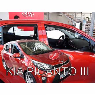 ΑΝΕΜΟΘΡΑΥΣΤΕΣ ΓΙΑ KIA PICANTO III 5D 2017+ - ΣΕΤ ΑΥΤΟΚΙΝΗΤΟΥ ΑΠΟ ΕΥΚΑΜΠΤΟ ΦΙΜΕ ΠΛΑΣΤΙΚΟ HEKO - 4 ΤΕΜ.