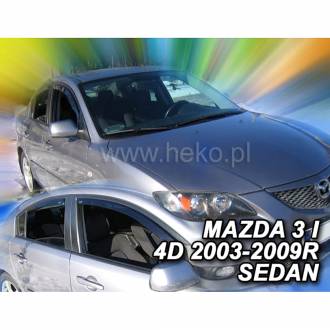 ΑΝΕΜΟΘΡΑΥΣΤΕΣ ΓΙΑ MAZDA 3 4D 2003-2009 ΣΕΤ ΑΥΤΟΚΙΝΗΤΟΥ ΑΠΟ ΕΥΚΑΜΠΤΟ ΦΙΜΕ ΠΛΑΣΤΙΚΟ HEKO - 4 ΤΕΜ.