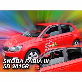 ΑΝΕΜΟΘΡΑΥΣΤΕΣ ΓΙΑ SKODA FABIA III 5D 2014+ HTB  ΣΕΤ ΑΥΤΟΚΙΝΗΤΟΥ ΑΠΟ ΕΥΚΑΜΠΤΟ ΦΙΜΕ ΠΛΑΣΤΙΚΟ HEKO - 4 ΤΕΜ.